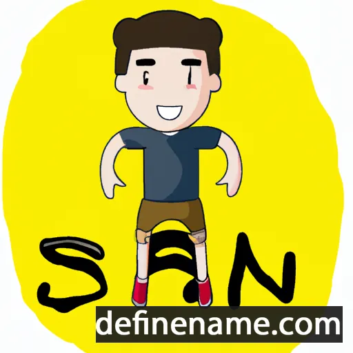 cartoon of the name San