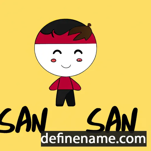 cartoon of the name San