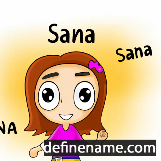 cartoon of the name Sana