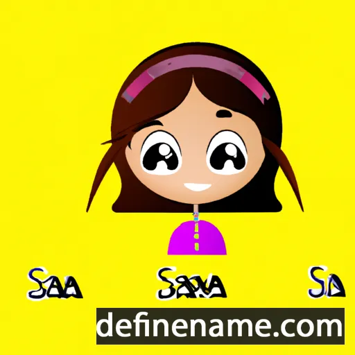 cartoon of the name Sana