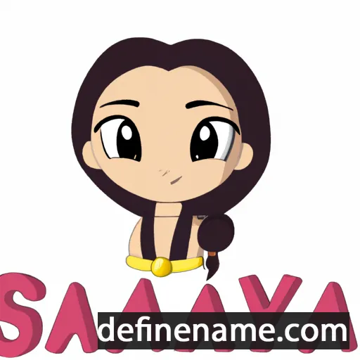 cartoon of the name Sanaaya