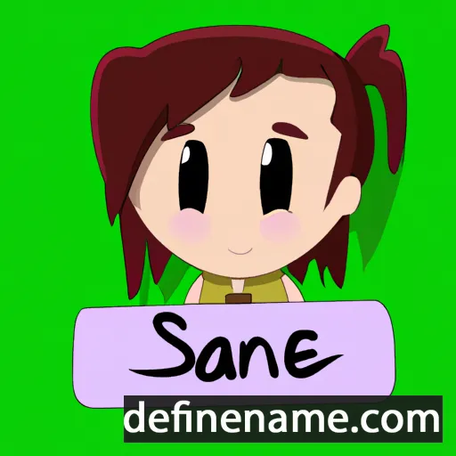 cartoon of the name Sanae