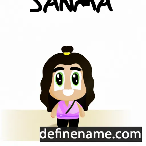 cartoon of the name Sanama