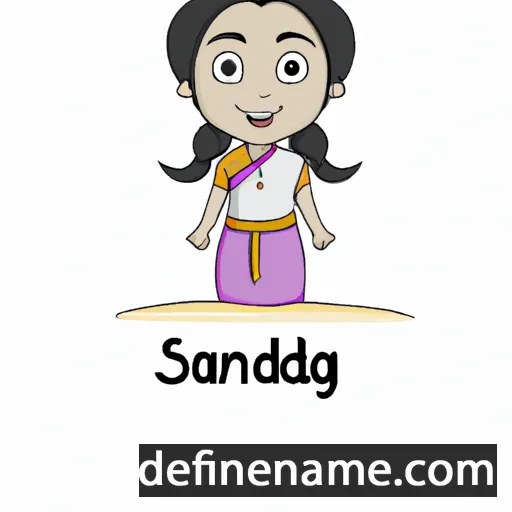 cartoon of the name Sandhiya