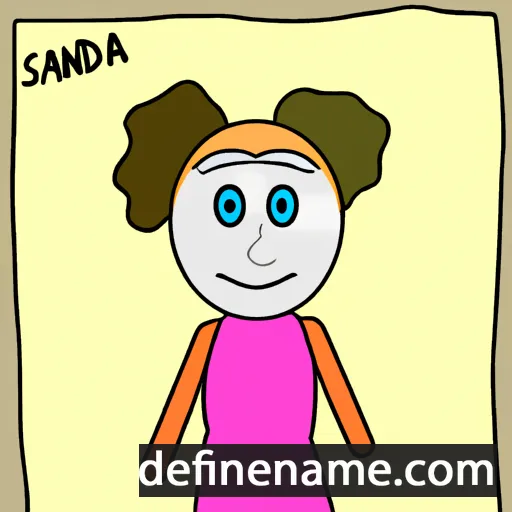 cartoon of the name Sandria