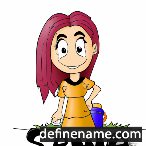 cartoon of the name Sanea