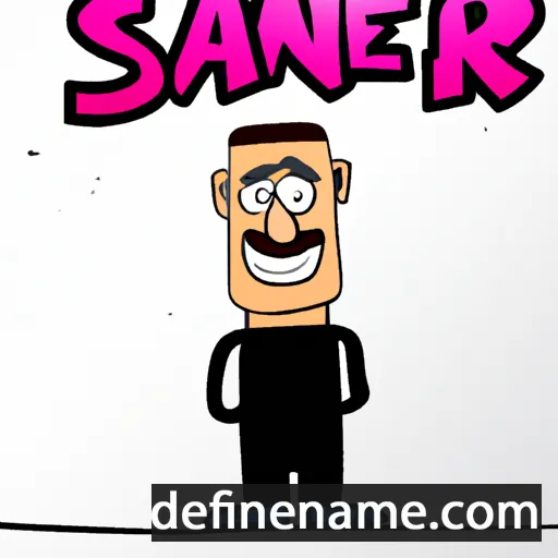 cartoon of the name Saner