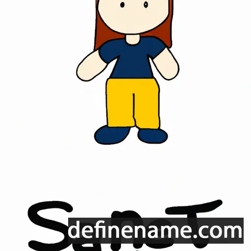 cartoon of the name Sanet