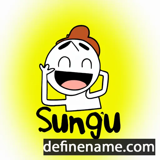 cartoon of the name Sang-U