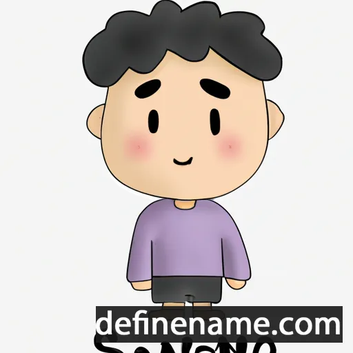 cartoon of the name Sang-Woo