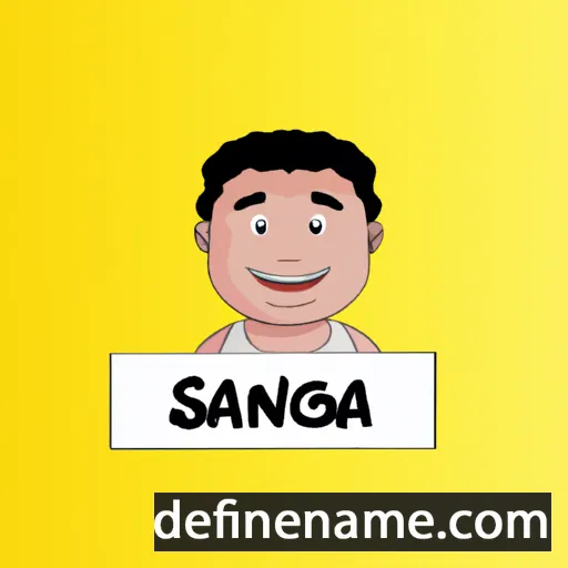 cartoon of the name Sanga