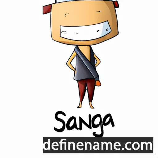 cartoon of the name Sanga