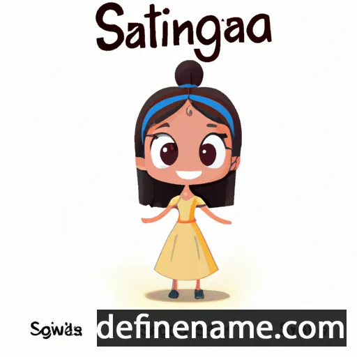 cartoon of the name Sangita