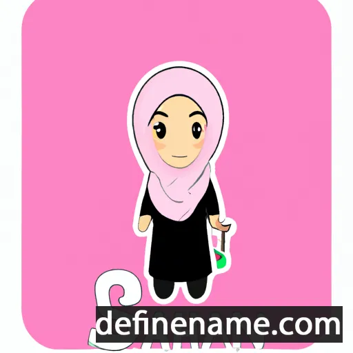 cartoon of the name Saniah