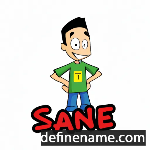 cartoon of the name Sanie