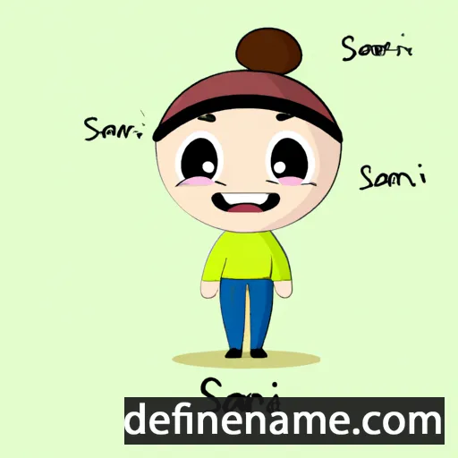 cartoon of the name Sanii