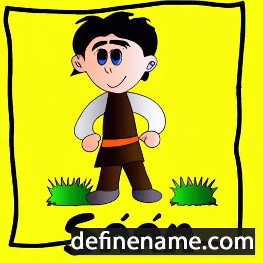 cartoon of the name Sanjar