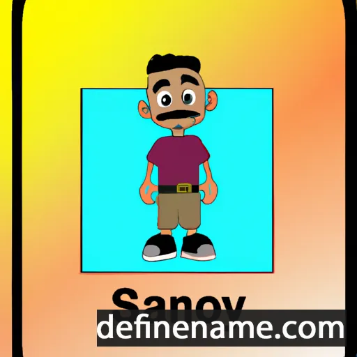 cartoon of the name Sanjoy