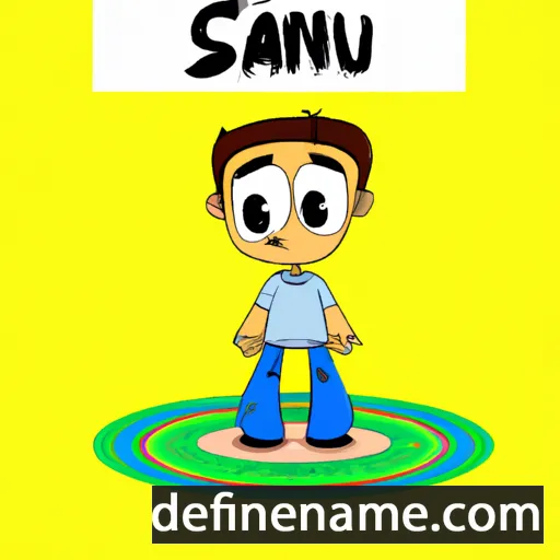 cartoon of the name Sanju