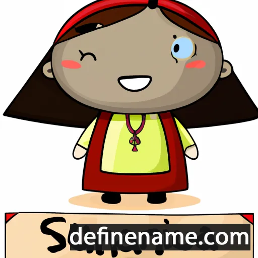 cartoon of the name Sanjuana