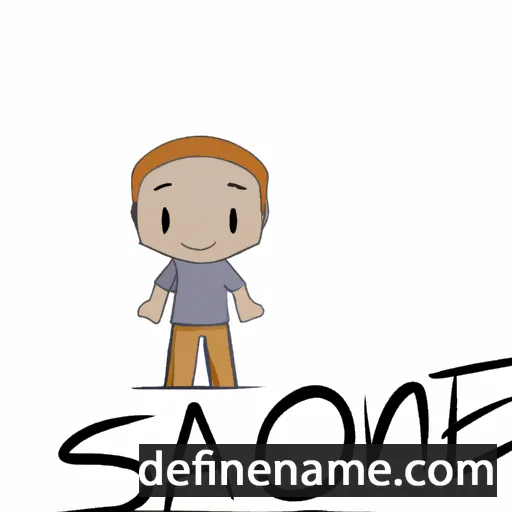 cartoon of the name Sanoe