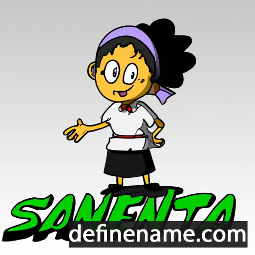 cartoon of the name Santesa