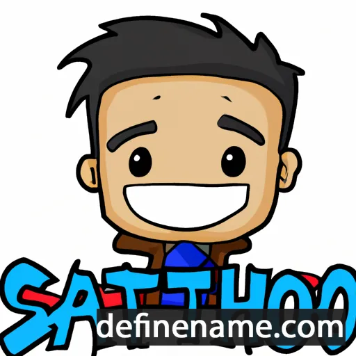 cartoon of the name Santhiago