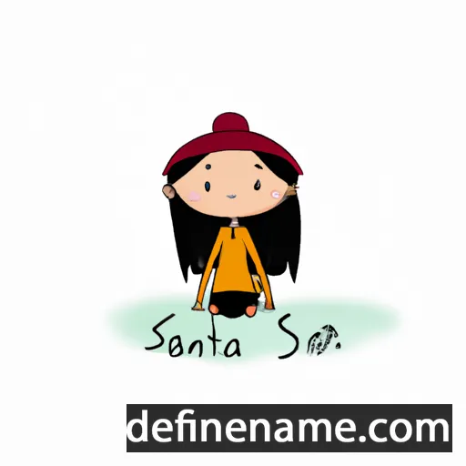 cartoon of the name Santía