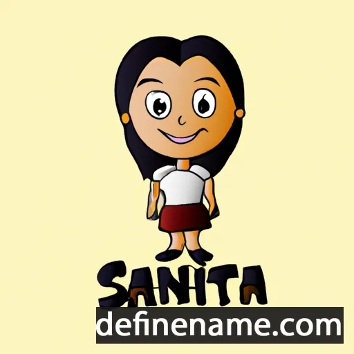 cartoon of the name Santia