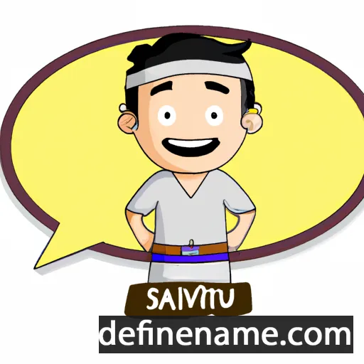 cartoon of the name Sanvitu