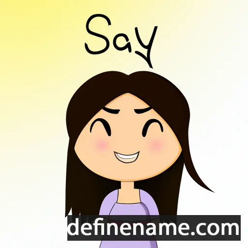 cartoon of the name Sanya