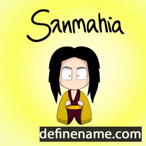 cartoon of the name Sanzhima