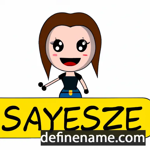 cartoon of the name Şaziye