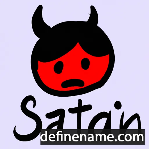 cartoon of the name Sátán