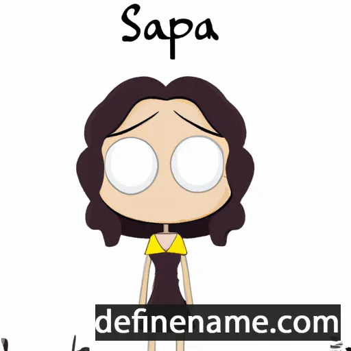 cartoon of the name Sapia