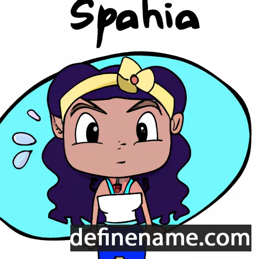 cartoon of the name Sapphia