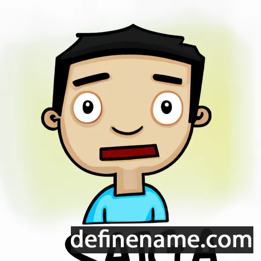 cartoon of the name Saqib