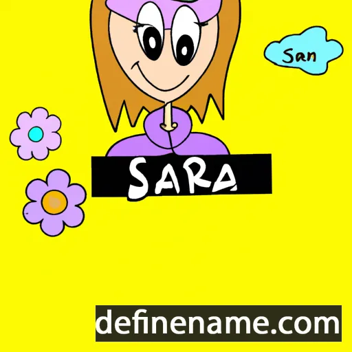 cartoon of the name Sara