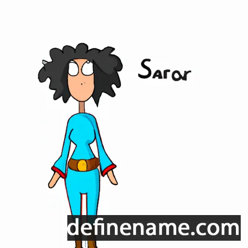 cartoon of the name Sarafroz