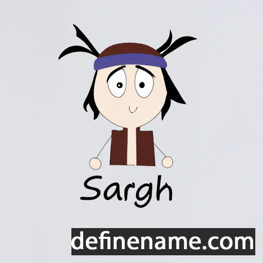 cartoon of the name Saragh