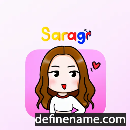 cartoon of the name Sarang