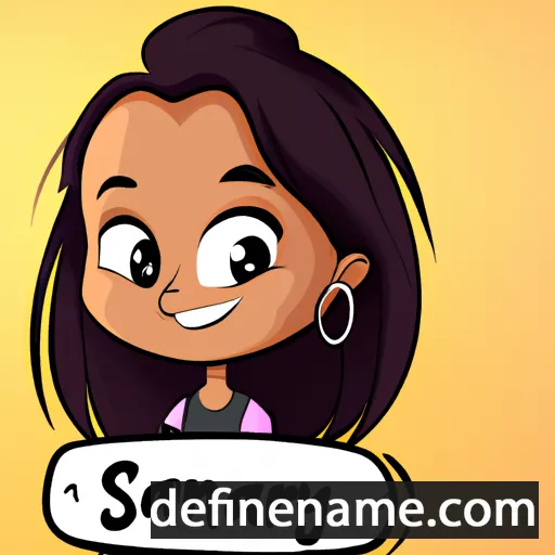 cartoon of the name Saranya