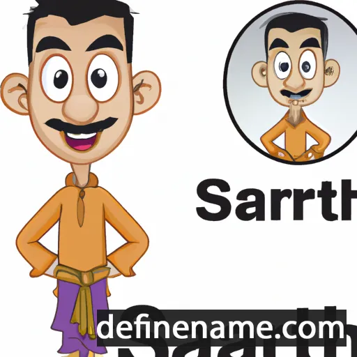 cartoon of the name Sarath