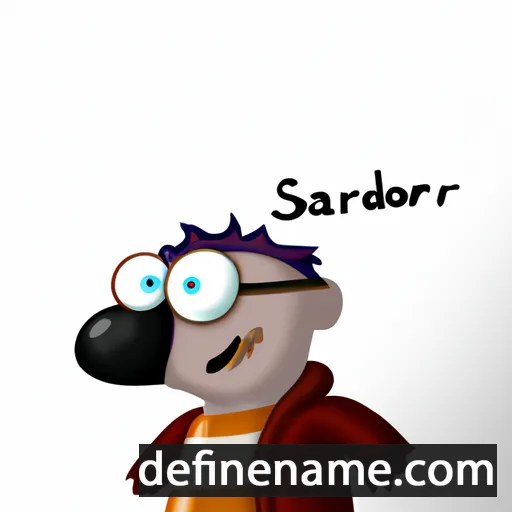 cartoon of the name Sardorbek