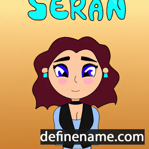 cartoon of the name Sarena