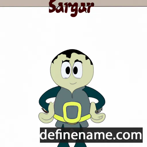 cartoon of the name Sargyn