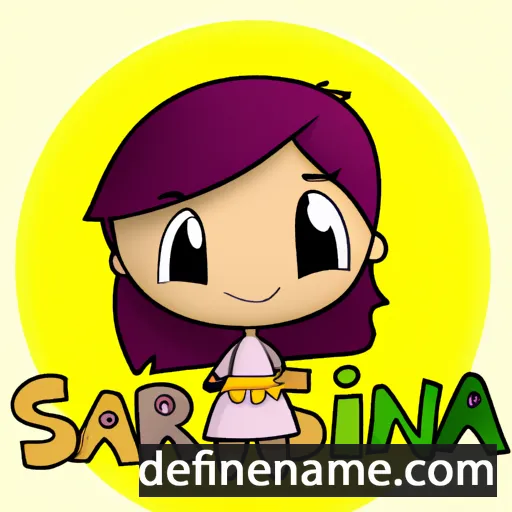 cartoon of the name Sarína