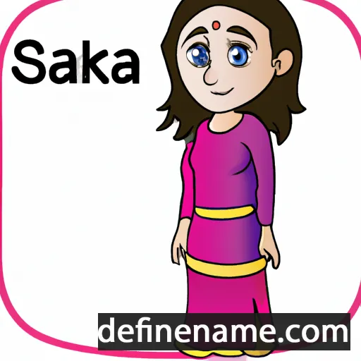 cartoon of the name Sarika