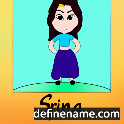 cartoon of the name Sarina