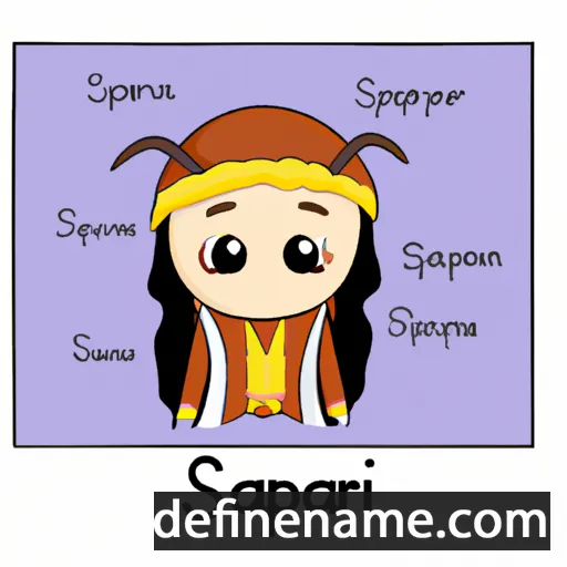 cartoon of the name Saripah